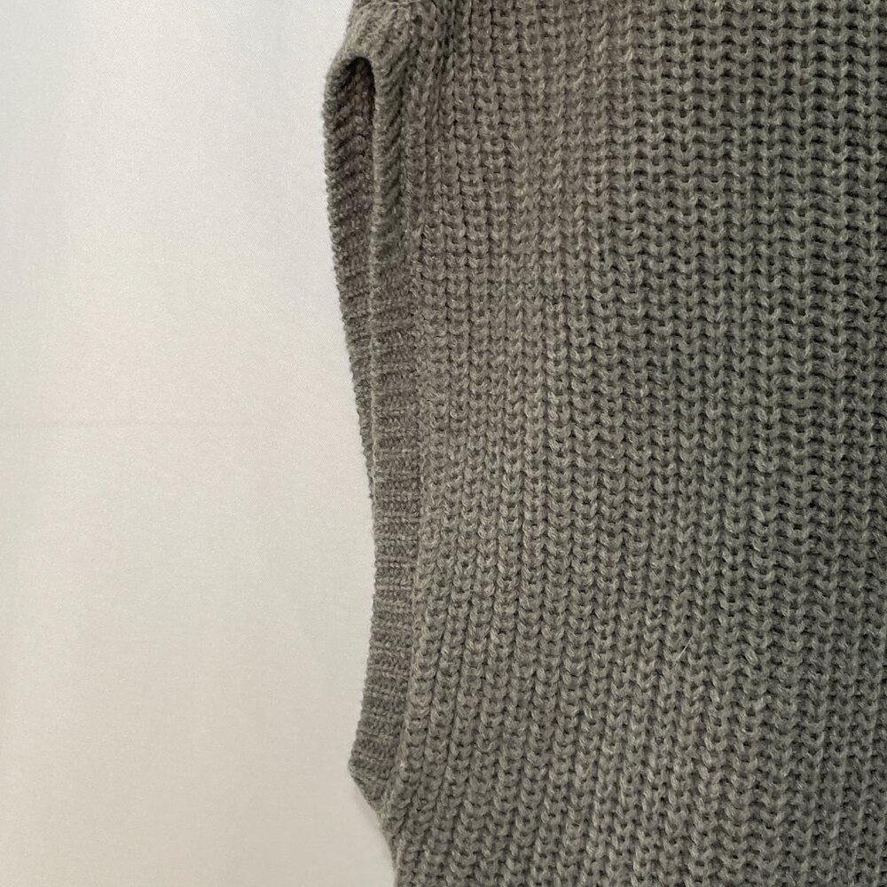 (NWT) LILLUSORY Cap Sleeveless Crop Sweater, Gray - XL - Picture 5 of 8